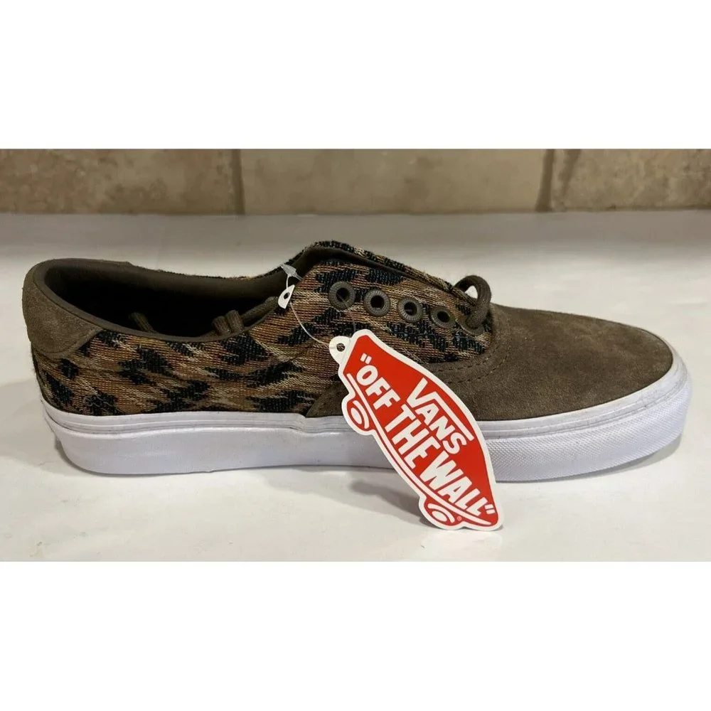 New Vans‎ Era 59 + (Italian Weave) Lace Teak/ Suede Men's Sk8 Mens 7 Women’s 8.5